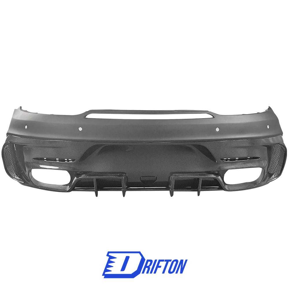Black Series Style Half Carbon Fiber Rear Bumper For Mercedes-Benz AMG GT GTS GTC GTR 2015-2019