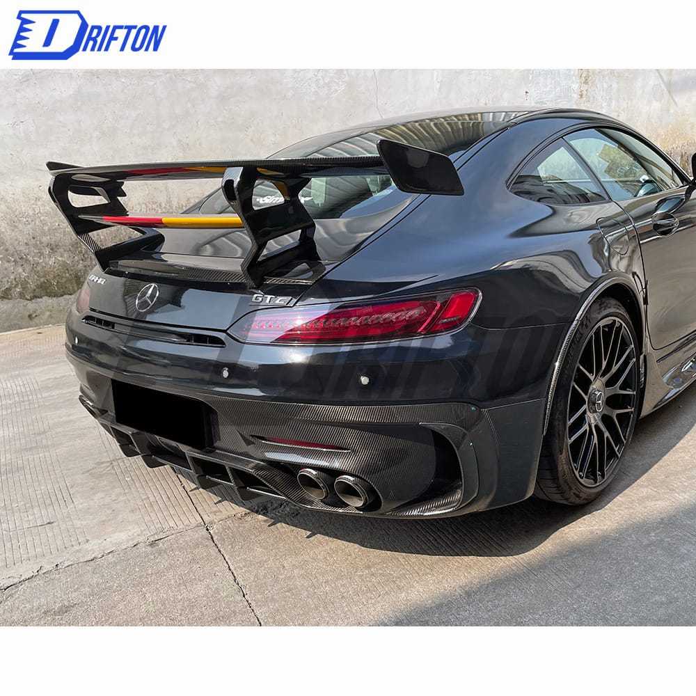 Black Series Style Half Carbon Fiber Rear Bumper For Mercedes-Benz AMG GT GTS GTC GTR 2015-2019