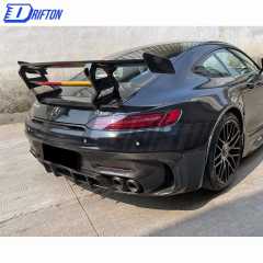 Black Series Style Half Carbon Fiber Rear Bumper For Mercedes-Benz AMG GT GTS GTC GTR 2015-2019