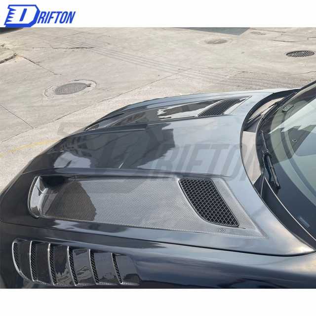 Black Series Style Half Dry Carbon Fiber Hood For Mercedes-Benz AMG GT GTS GTC GTR 2015-2019