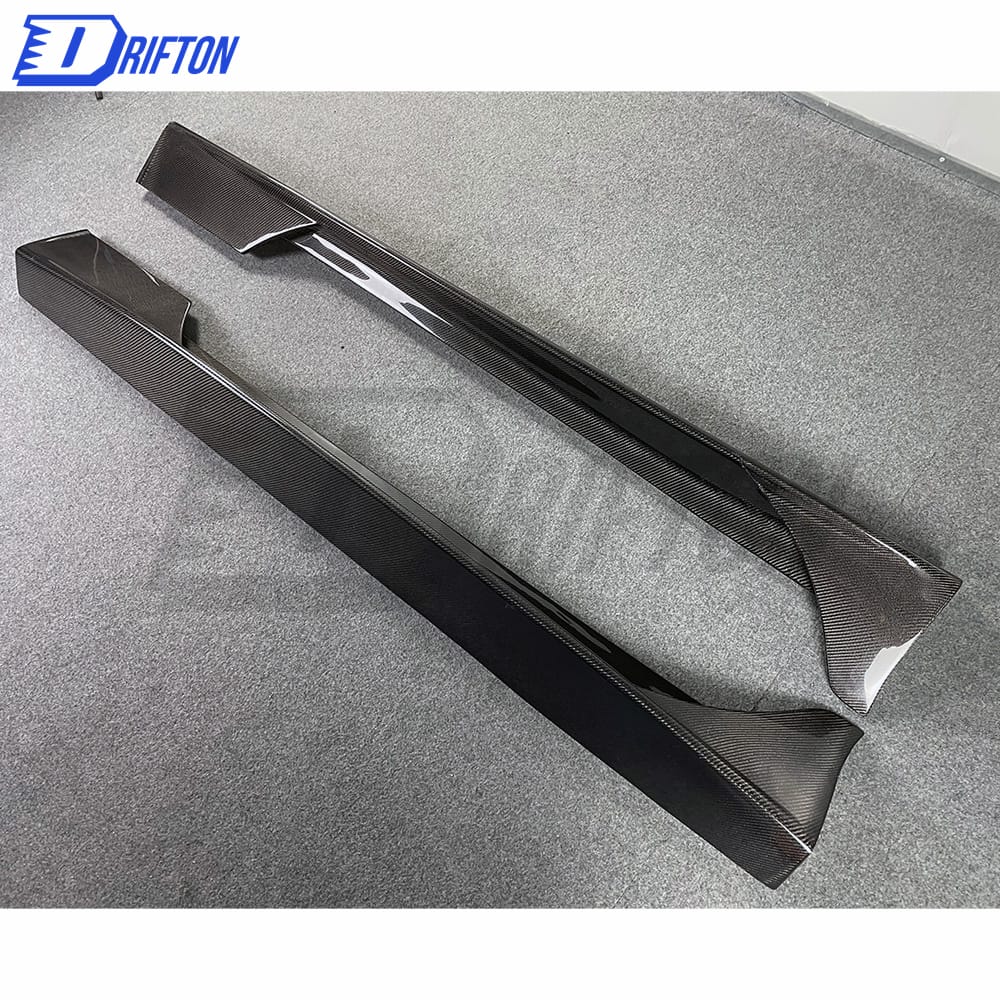 Black Series Style Carbon Fiber Side Skirt For Mercedes-Benz AMG GT GTS GTC GTR 2015-2019