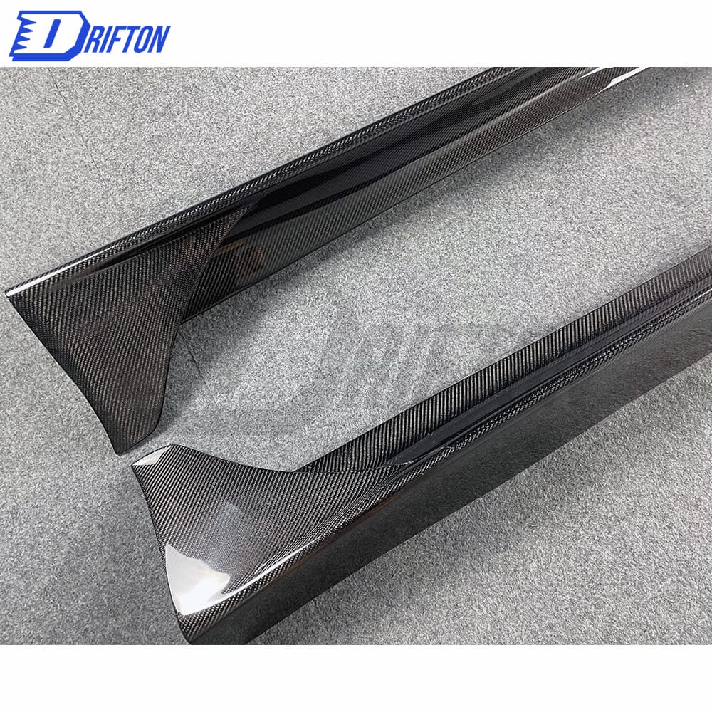 Black Series Style Carbon Fiber Side Skirt For Mercedes-Benz AMG GT GTS GTC GTR 2015-2019