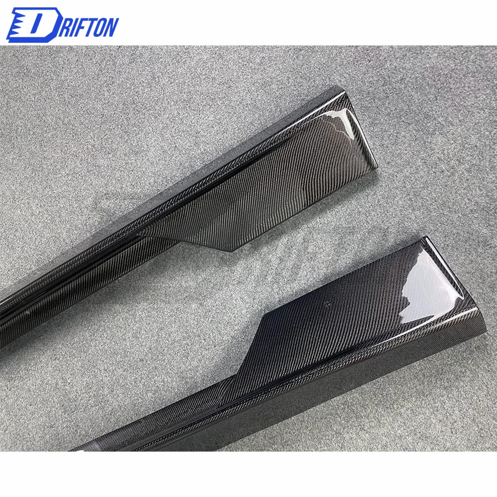 Black Series Style Carbon Fiber Side Skirt For Mercedes-Benz AMG GT GTS GTC GTR 2015-2019