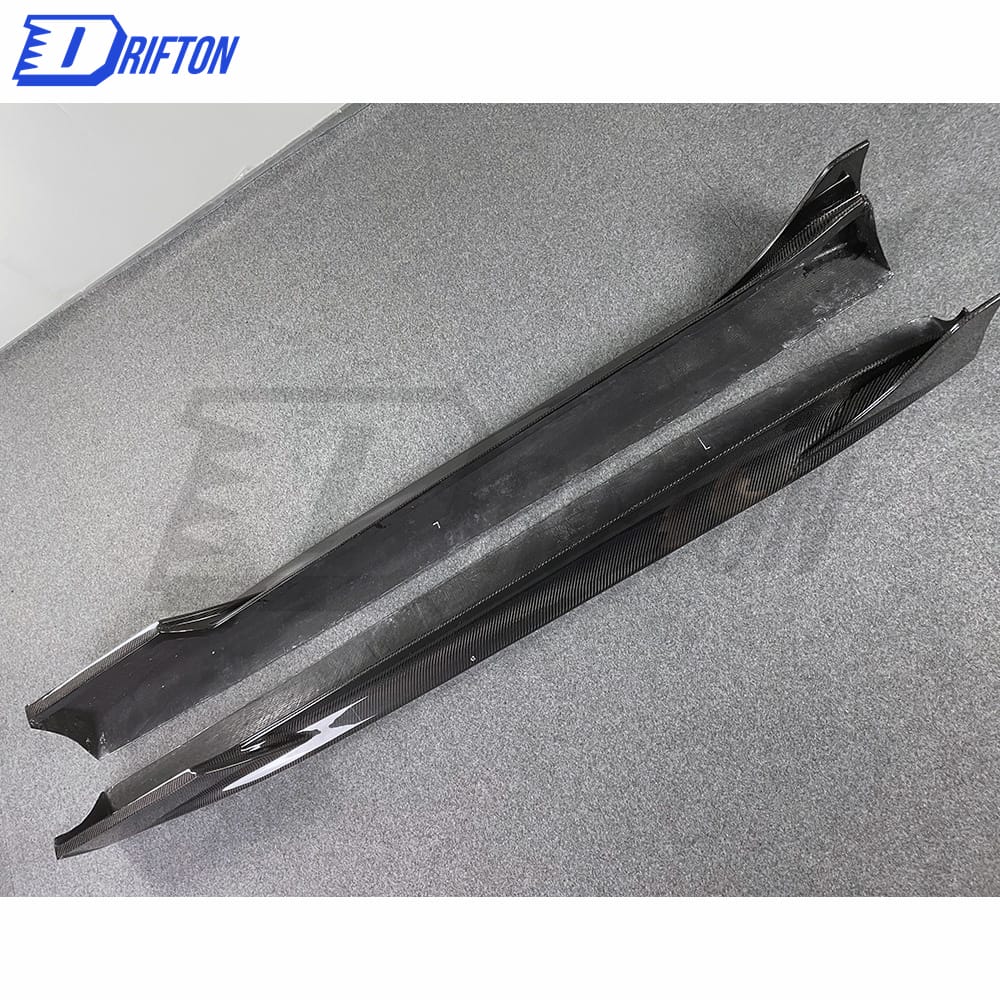 Black Series Style Carbon Fiber Side Skirt For Mercedes-Benz AMG GT GTS GTC GTR 2015-2019