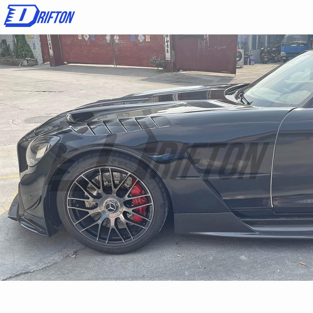Black Series Style Carbon Fiber Side Skirt For Mercedes-Benz AMG GT GTS GTC GTR 2015-2019
