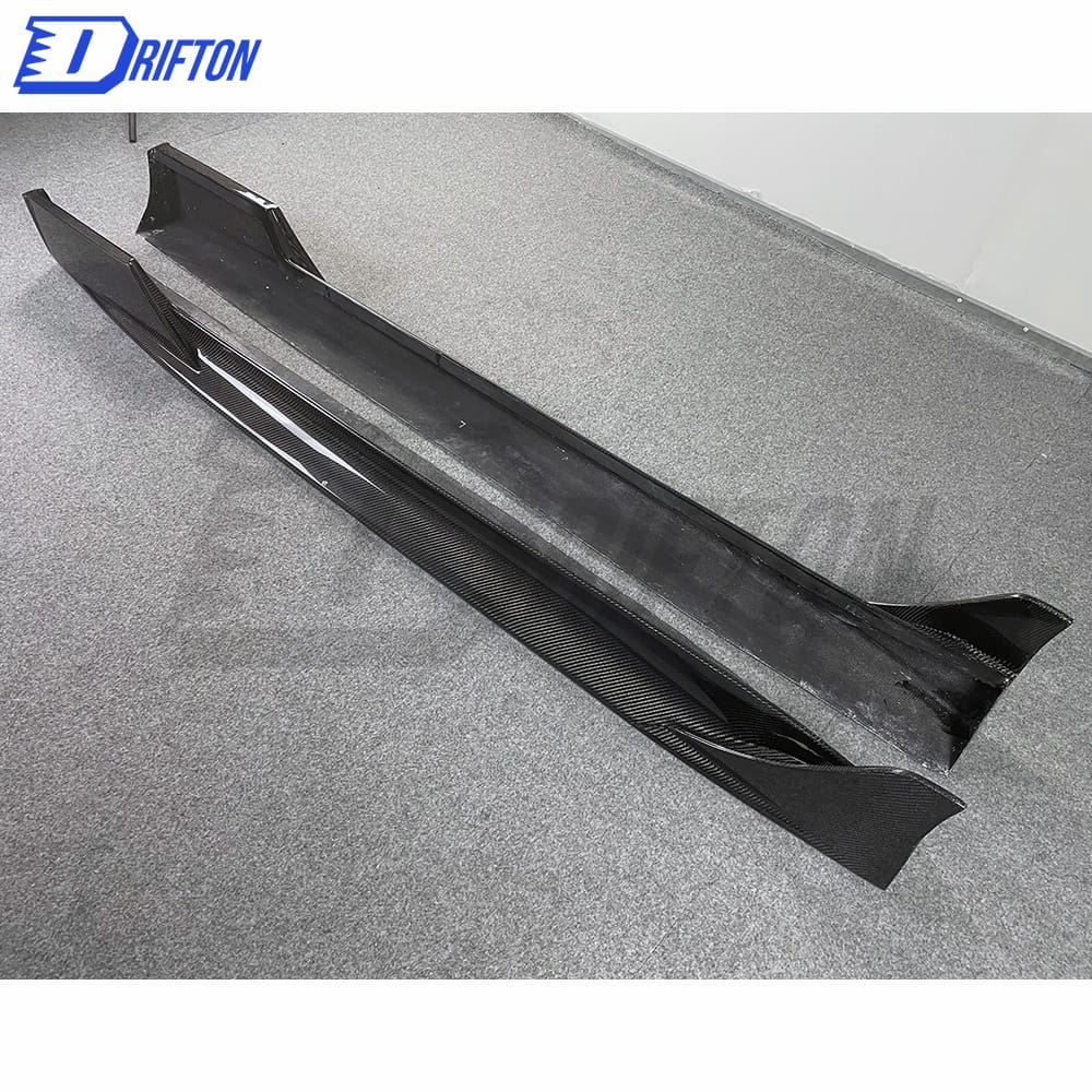 Black Series Style Carbon Fiber Side Skirt For Mercedes-Benz AMG GT GTS GTC GTR 2015-2019