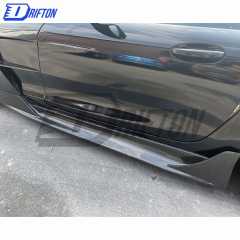 Black Series Style Carbon Fiber Side Skirt For Mercedes-Benz AMG GT GTS GTC GTR 2015-2019