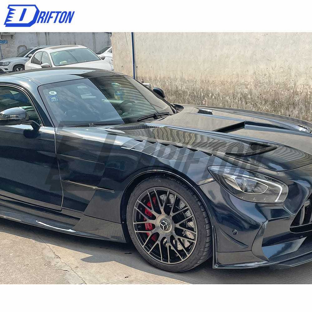 Black Series Style Carbon Fiber Side Skirt For Mercedes-Benz AMG GT GTS GTC GTR 2015-2019