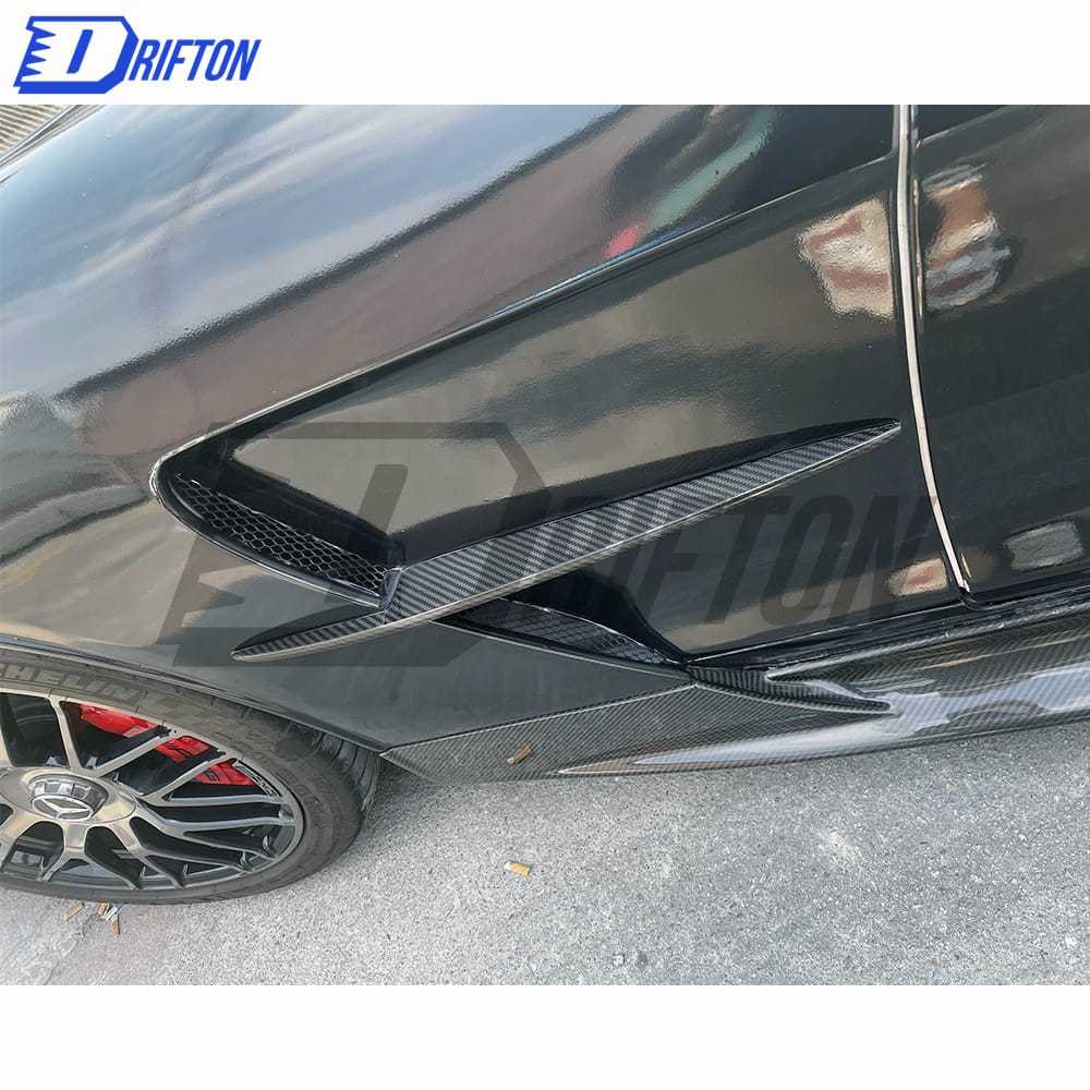 Black Series Style Carbon Fiber Side Skirt For Mercedes-Benz AMG GT GTS GTC GTR 2015-2019