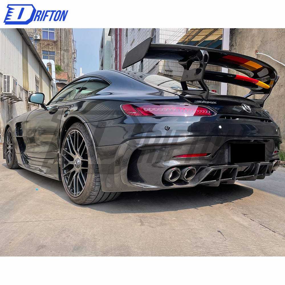 Black Series Style Carbon Fiber Side Skirt For Mercedes-Benz AMG GT GTS GTC GTR 2015-2019