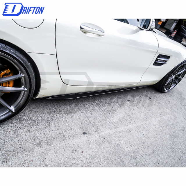 Paktechz V2 Style Carbon Fiber Side Skirt For Mercedes-Benz AMG GT GTS 2015-2016