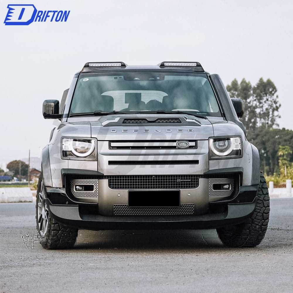 Dry Carbon Fiber Roof Spoiler INCL Light For Land Rover Defender 2020-2021