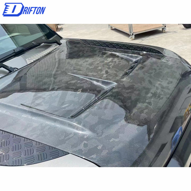 SVR Style Camo Weave Dry Carbon Fiber Hood For Land Rover Defender 2020-2021