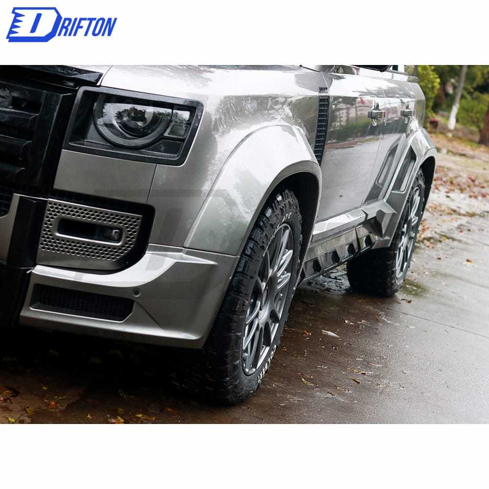 Dry Carbon Fiber Headlight Cover For Land Rover Defender 2020-2021