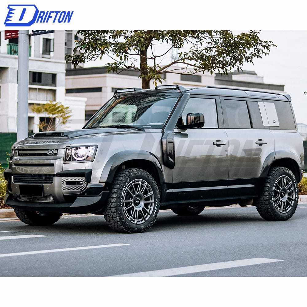 Dry Carbon Fiber Roof Spoiler INCL Light For Land Rover Defender 2020-2021