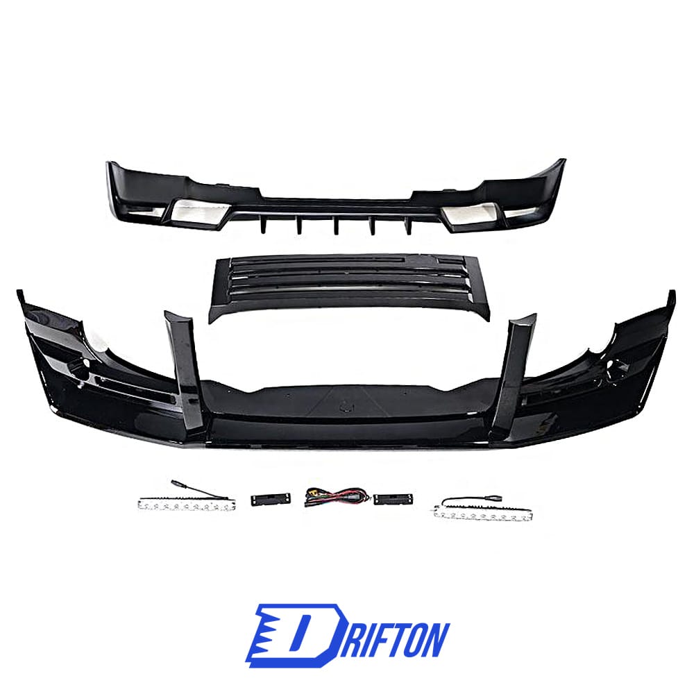Oking Style PP Grille& Front lip & Rear DIffuser With Exhaust tips (Aero Kit) For Land Rover Defender 2020-2023