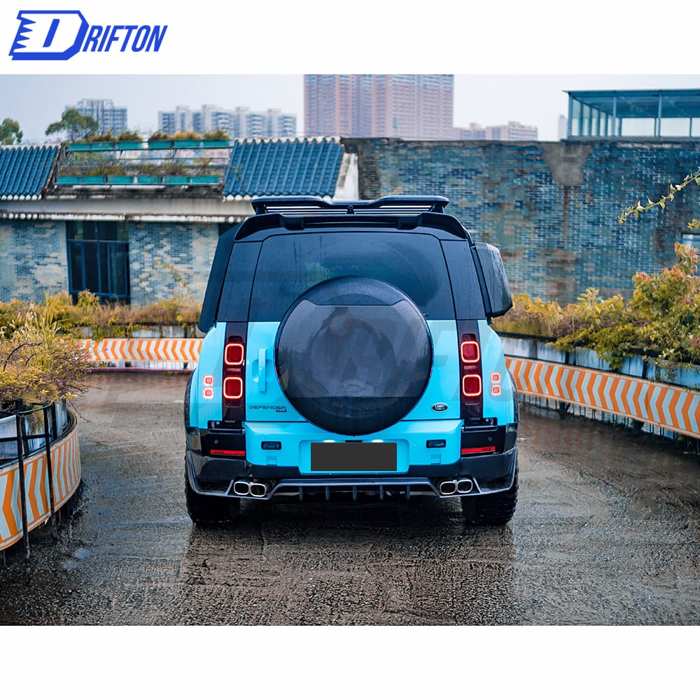 Oking Style PP Grille& Front lip & Rear DIffuser With Exhaust tips (Aero Kit) For Land Rover Defender 2020-2023