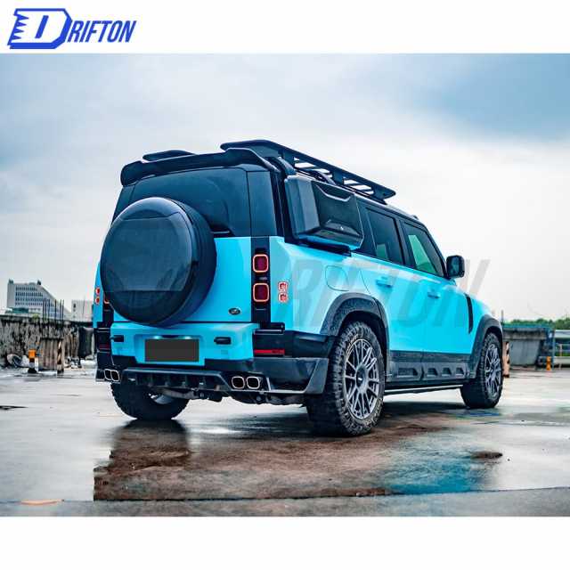 Oking Style Dry Forged Carbon Fiber Wide Body Aero Kit Side Skirt Fender Wheel Trims Extensions For Land Rover Defender 2020-2023
