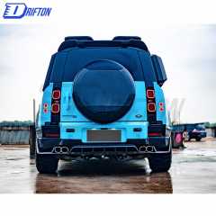 Oking Style Carbon Fiber Rear DIffuser With Exhaust tips For Land Rover Defender 2020-2023