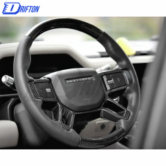 Customize Carbon Fiber & Alcantara With Center Trim Steering Wheel For Land Rover Defender 2020-2023