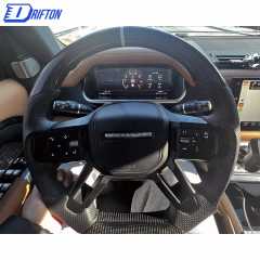 Customize Carbon Fiber & Perforated Leather Steering Wheel For Land Rover Defender 2020-2023