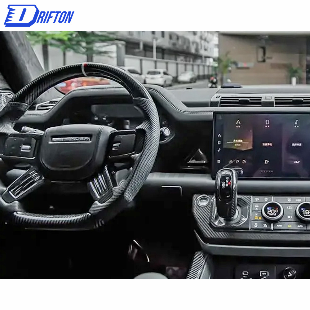 Customize Carbon Fiber & Alcantara With Center Trim Steering Wheel For Land Rover Defender 2020-2023