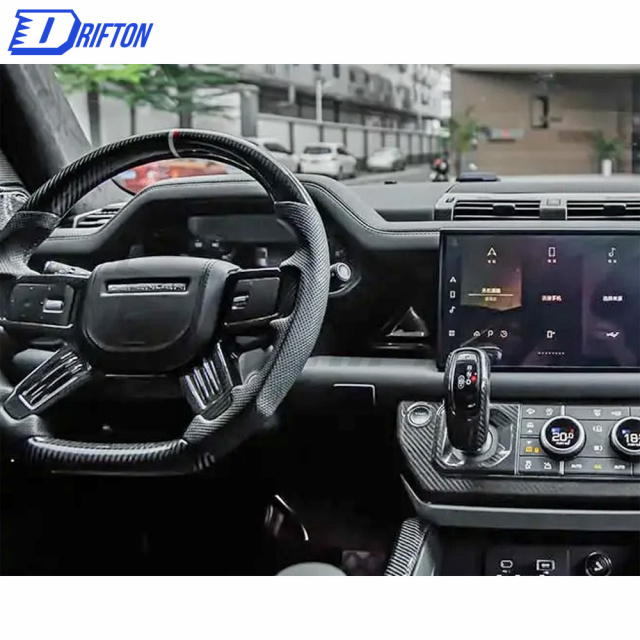 Customize Carbon Fiber & Alcantara With Center Trim Steering Wheel For Land Rover Defender 2020-2023