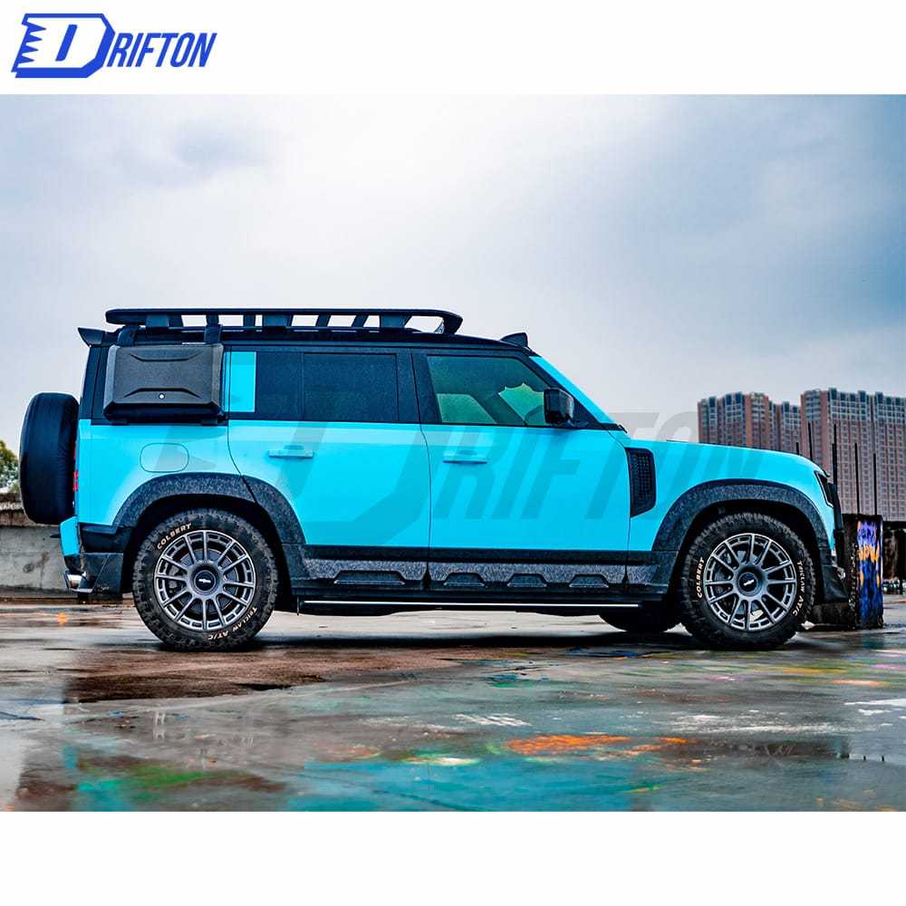 Oking Style PP Grille& Front lip & Rear DIffuser With Exhaust tips For Land Rover Defender 2020-2023