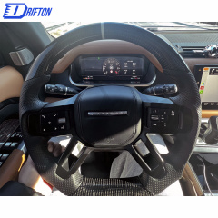 Customize Carbon Fiber & Alcantara With Center Trim Steering Wheel For Land Rover Defender 2020-2023