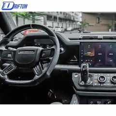 Customize Carbon Fiber & Perforated Leather Steering Wheel For Land Rover Defender 2020-2023