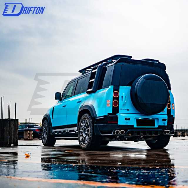Plastic Spare Tyre & Dry Carbon Fiber Cover For Land Rover Defender 2020-2023