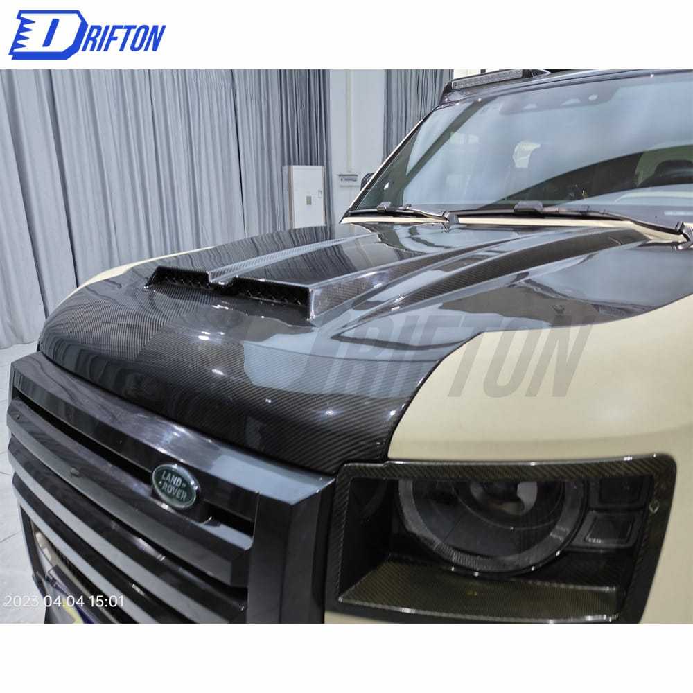 OKING Style Carbon Fiber Hood For Land Rover Defender 2020-2023