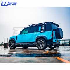 Oking Style Dry Forged Carbon Fiber Wide Body Aero Kit Side Skirt Fender Wheel Trims Extensions For Land Rover Defender 2020-2023