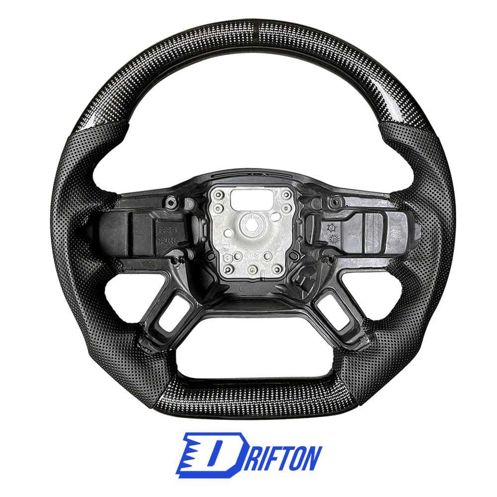 Customize Carbon Fiber & Perforated Leather Steering Wheel For Land Rover Defender 2020-2023