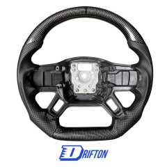 Customize Carbon Fiber & Perforated Leather Steering Wheel For Land Rover Defender 2020-2023