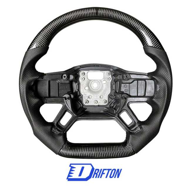 Customize Carbon Fiber & Perforated Leather Steering Wheel For Land Rover Defender 2020-2023