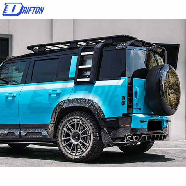 OKING Style Forged Carbon Fiber Roof Spoiler For Land Rover Defender 2020-2023
