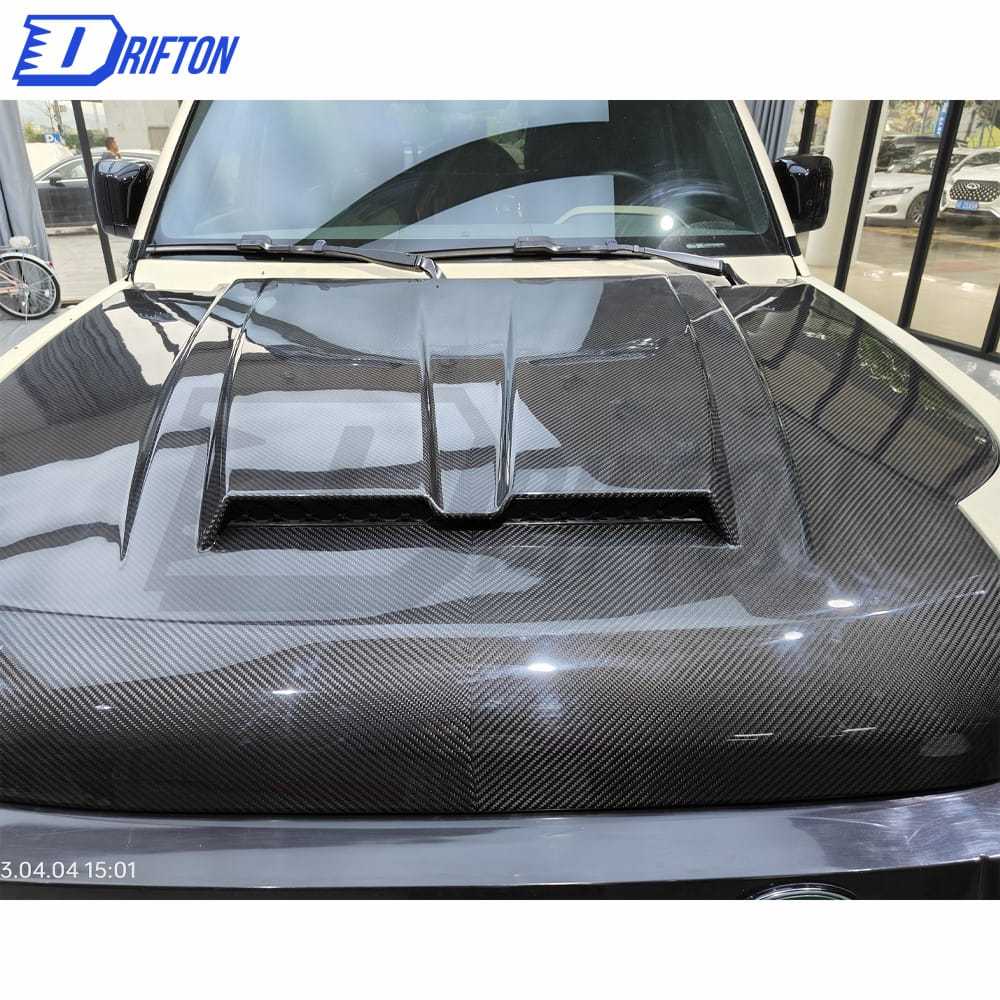 OKING Style Dry Carbon Fiber Hood For Land Rover Defender 2020-2023