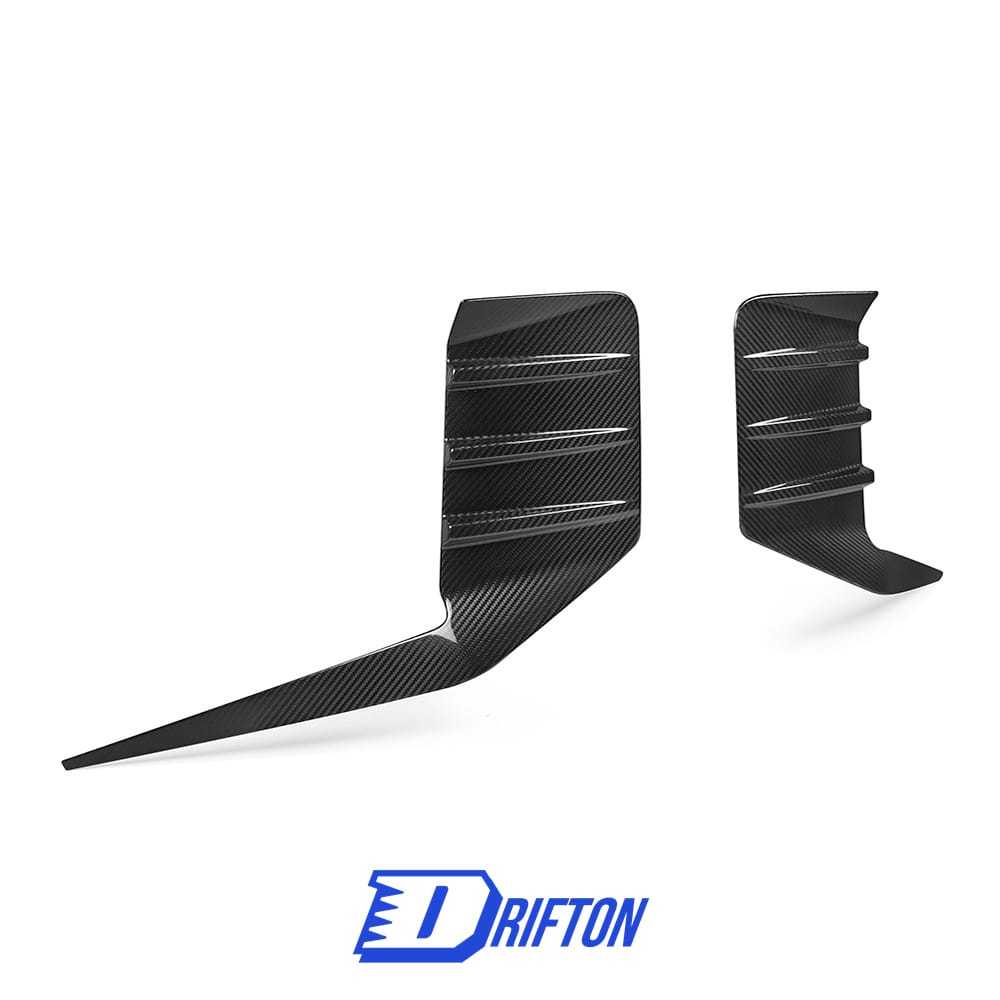 MP Style Dry Carbon Fiber Rear Bumper Attachments Canards For BMW G87 M2 2023-Present