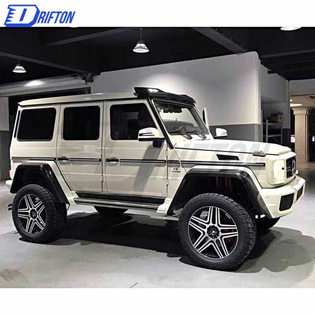 4X4 Style Dry Carbon Fiber Wide Fender Wheel Trims For Mercedes Benz G-Class W463 2005-2018