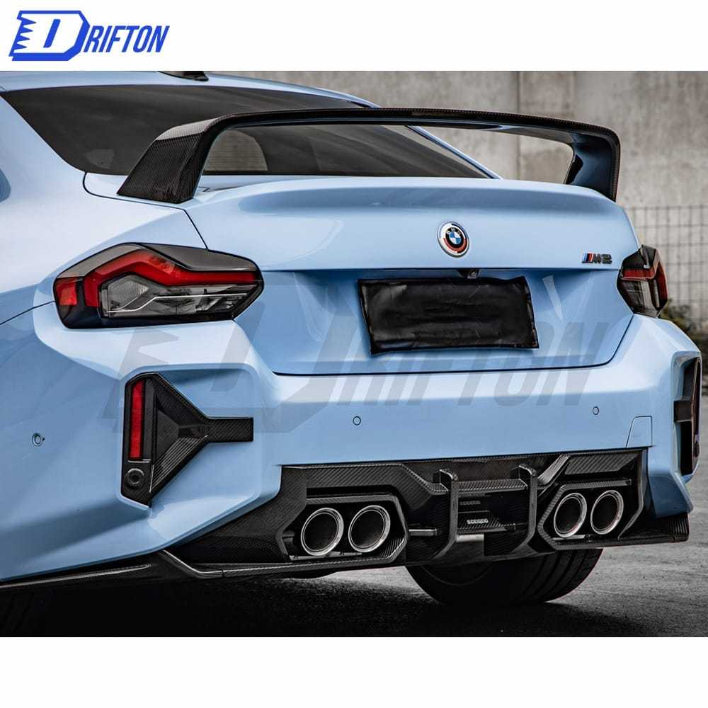 SQ Style Dry Carbon Fiber Rear Bumper Trims For BMW G87 M2 2023-Present