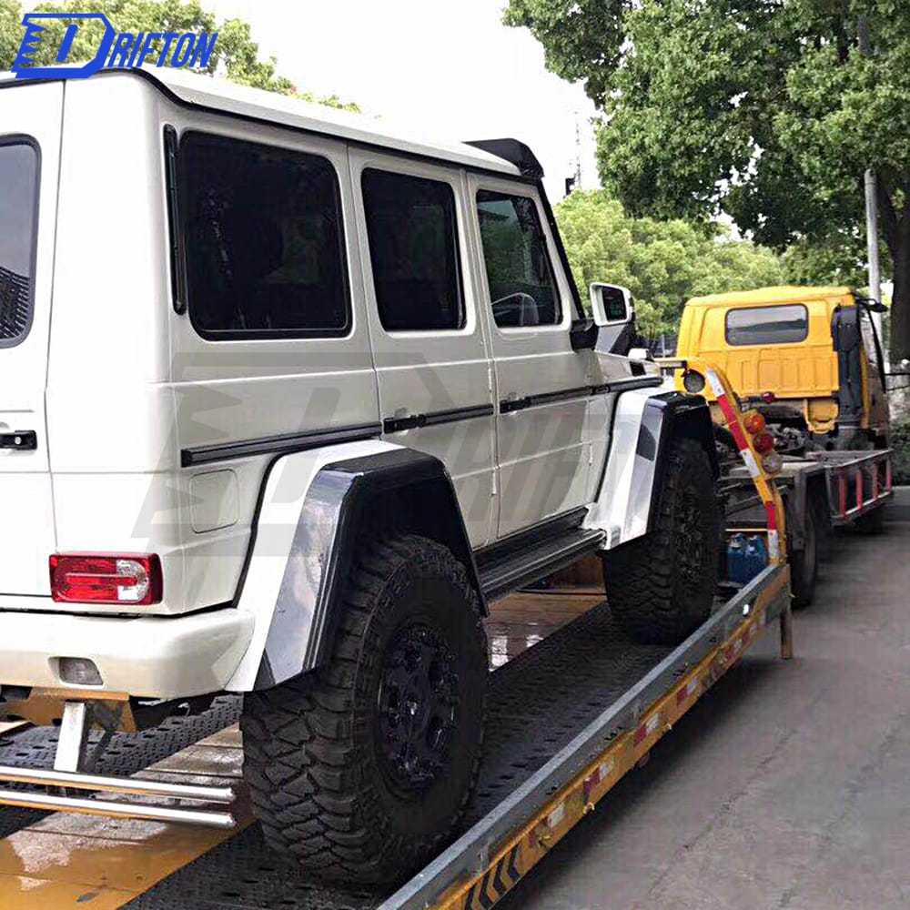 4X4 Style Dry Carbon Fiber Wide Fender Wheel Trims For Mercedes Benz G-Class W463 2005-2018