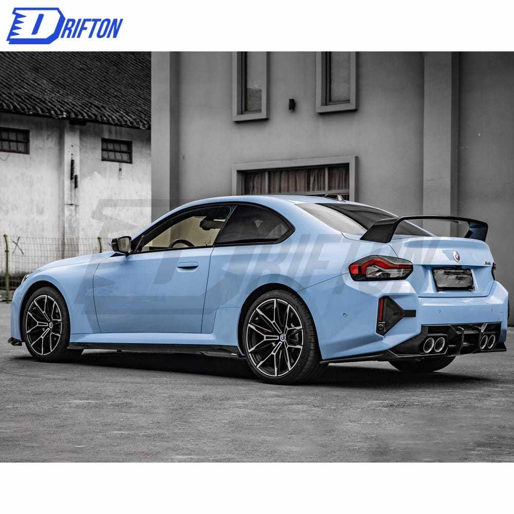 SQ Style Dry Carbon Fiber Rear Bumper Trims For BMW G87 M2 2023-Present