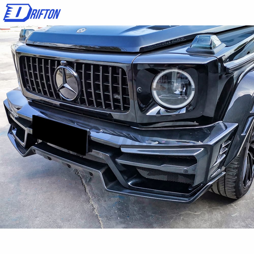 Paktechz Style Dry Carbon Fiber Front Bumper For Mercedes Benz G-Class W464 G350 G500 AMG G63 2019-2022