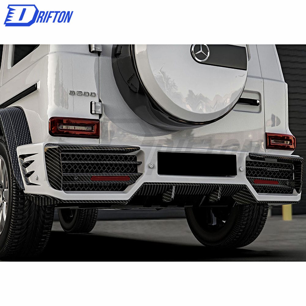 Paktechz Style Dry Carbon Fiber Rear Bumper For Mercedes Benz G-Class W464 G350 G500 AMG G63 2019-2022