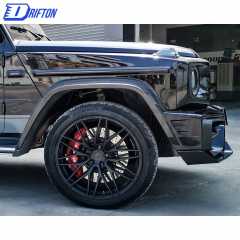 Paktechz Style Dry Carbon Fiber Wide Fender Wheel Flare Trims For Mercedes Benz G-Class W464 G350 G500 AMG G63 2019-2022