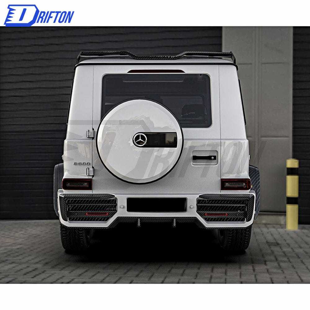 Paktechz Style Dry Carbon Fiber Rear Bumper For Mercedes Benz G-Class W464 G350 G500 AMG G63 2019-2022