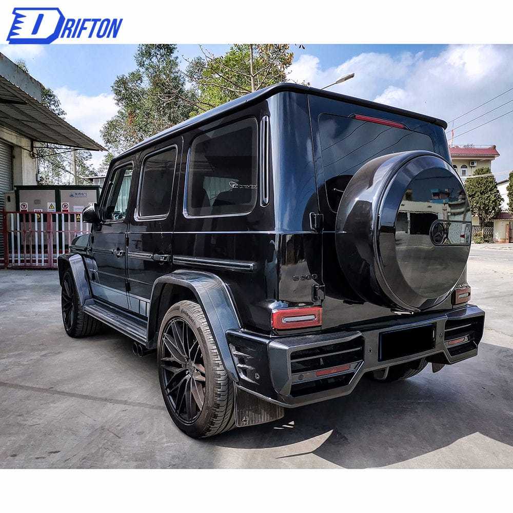 Paktechz Style Dry Carbon Fiber Rear Bumper For Mercedes Benz G-Class W464 G350 G500 AMG G63 2019-2022
