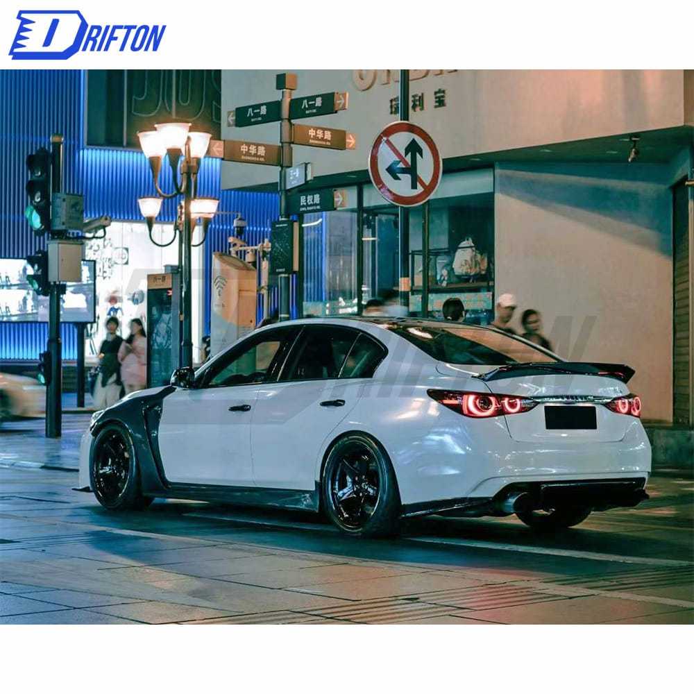 LB Style Glass Fiber Side Skirt For INFINITI Q50 2017-2022
