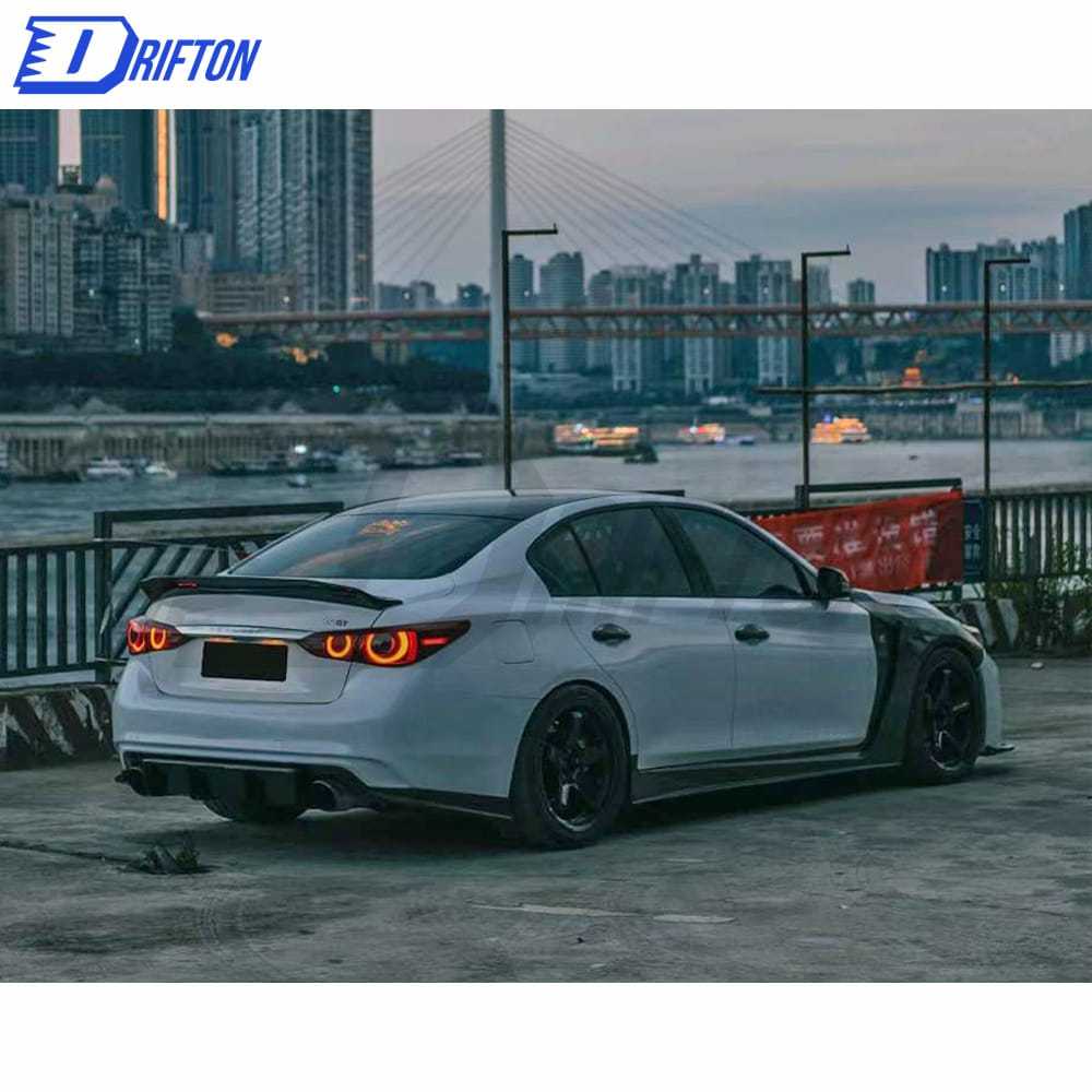 LB Style Glass Fiber Side Skirt For INFINITI Q50 2017-2022